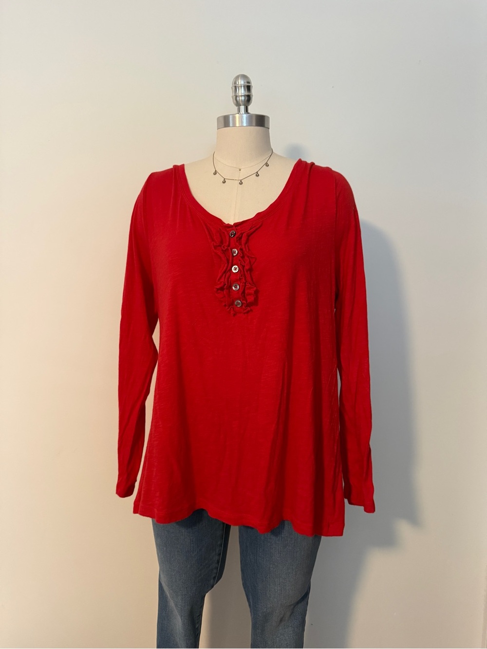 Old Navy Red Long Sleeve Top
